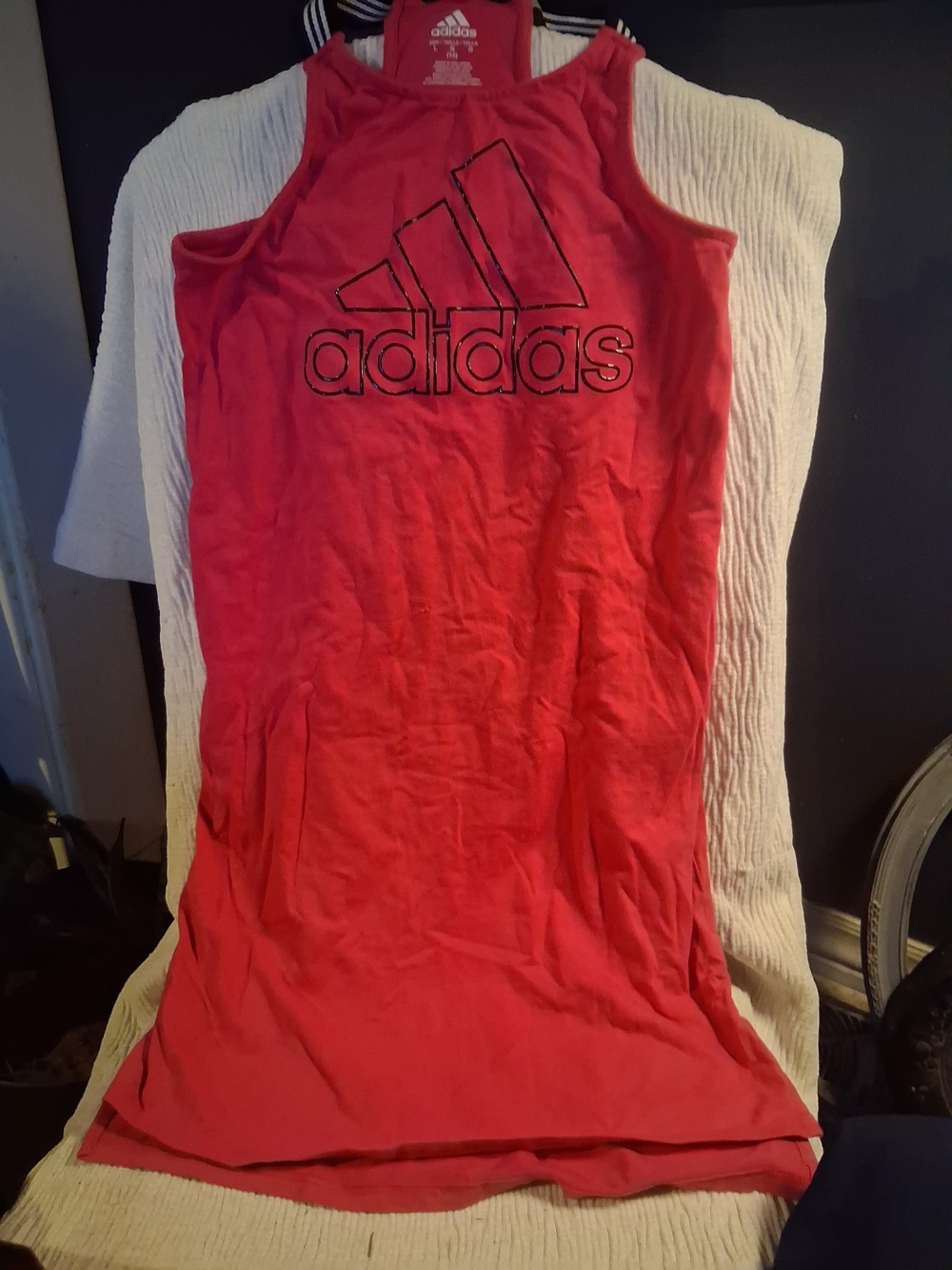 adidas Red Women's Sleeveless Tank Dress with Logo